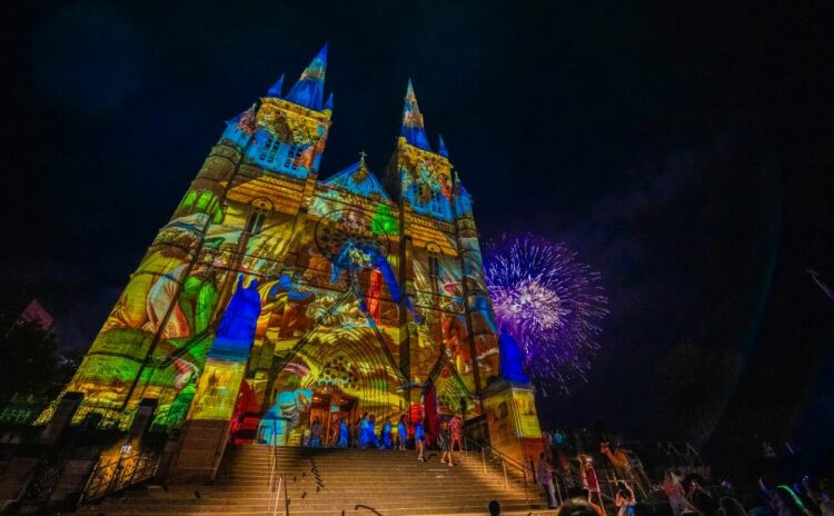 St Mary's Cathedral Christmas lights Credit: Giovanni Portelli Photography © 2023