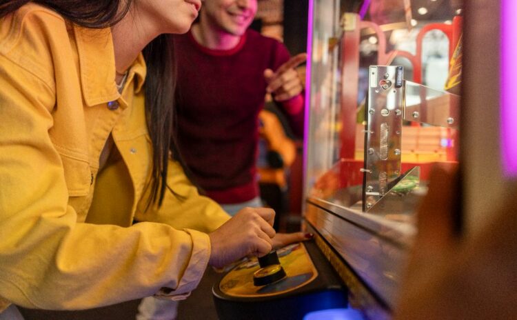 Try your luck on the Christmas Claw Machine